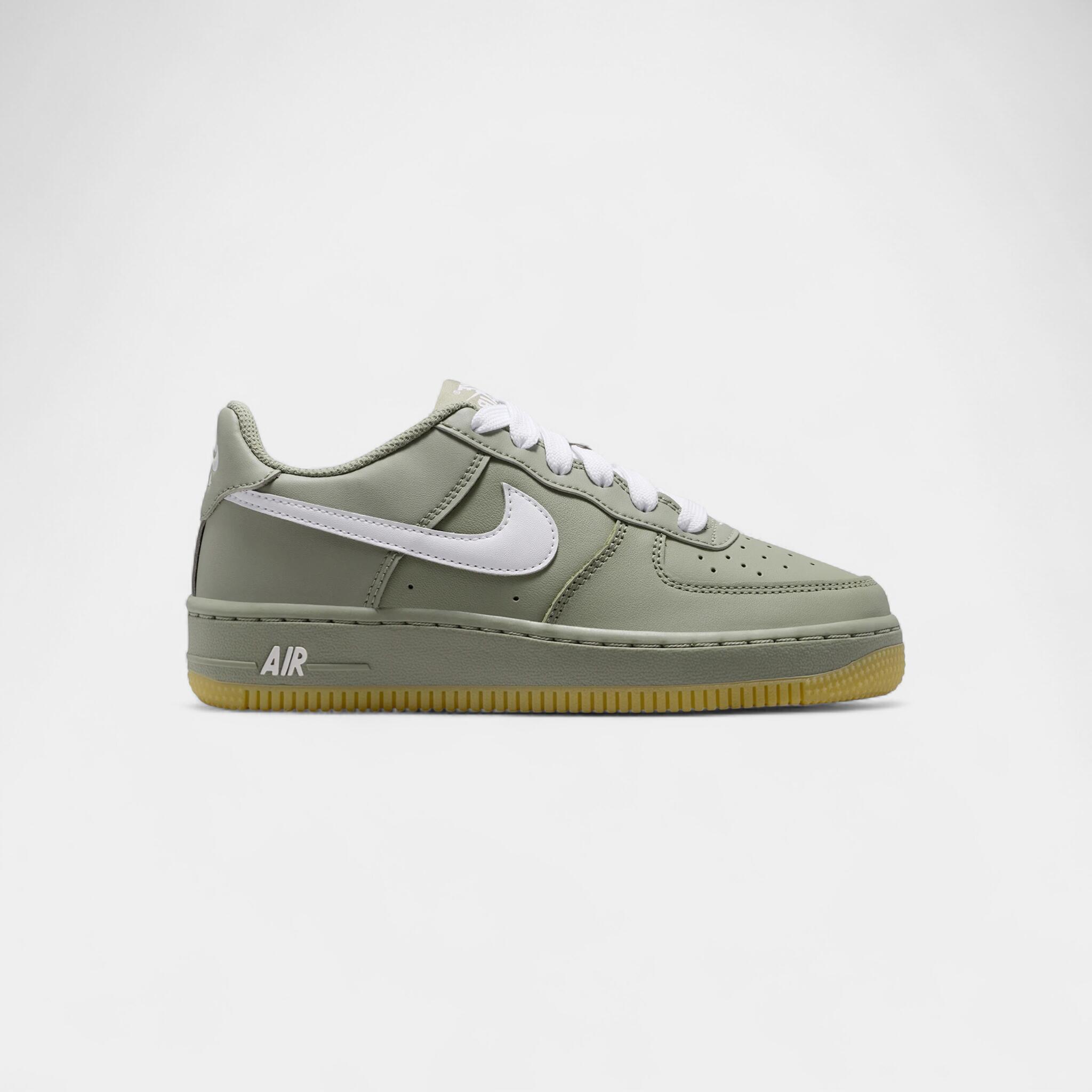 Nike Air Force 1 Low LV8 Light Army Gum White (GS) 1/3