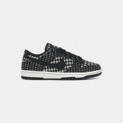 Nike dunk low harris tweed white black multi (women's)