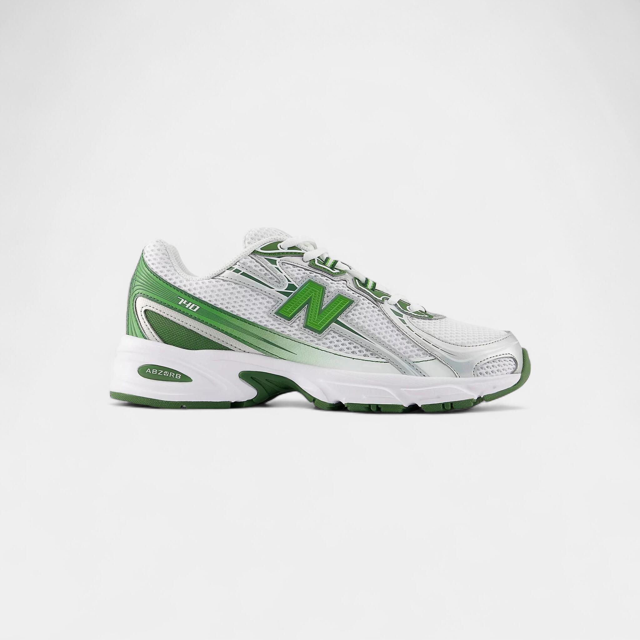 New Balance 740 White Alpine Green Silver Metallic 1/2