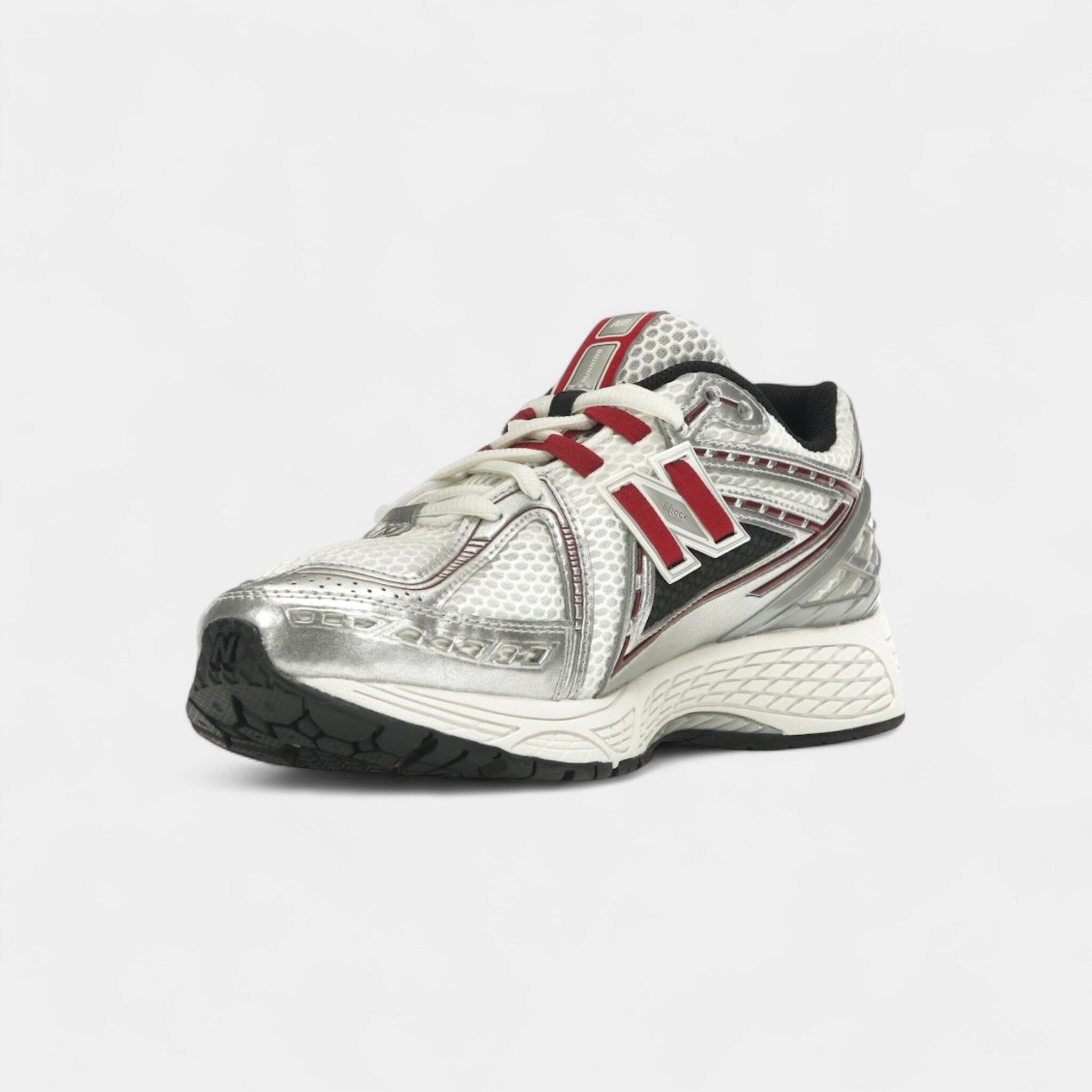 New Balance 1906R Silver Classic Crimson 3/4