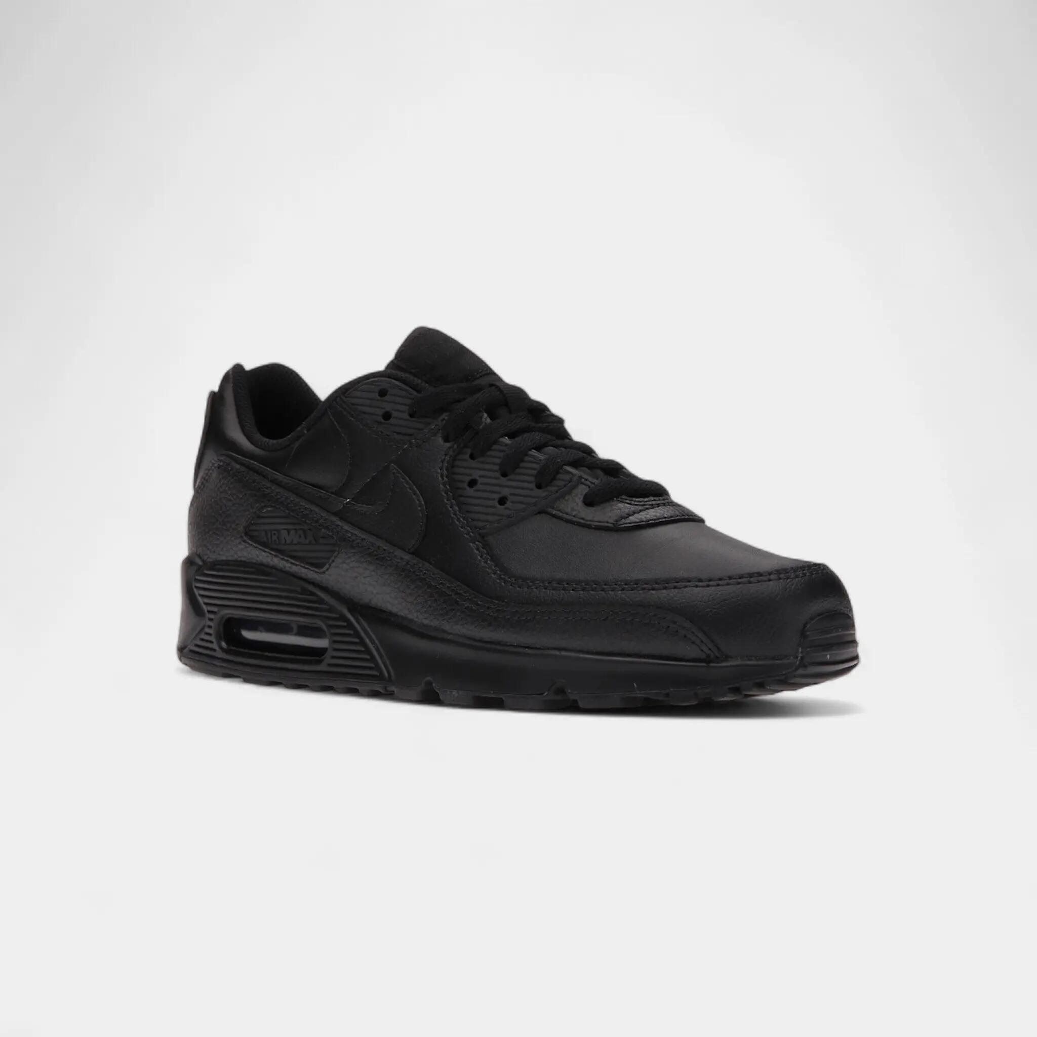 Nike Air Max 90 Leather Triple Black 2/5