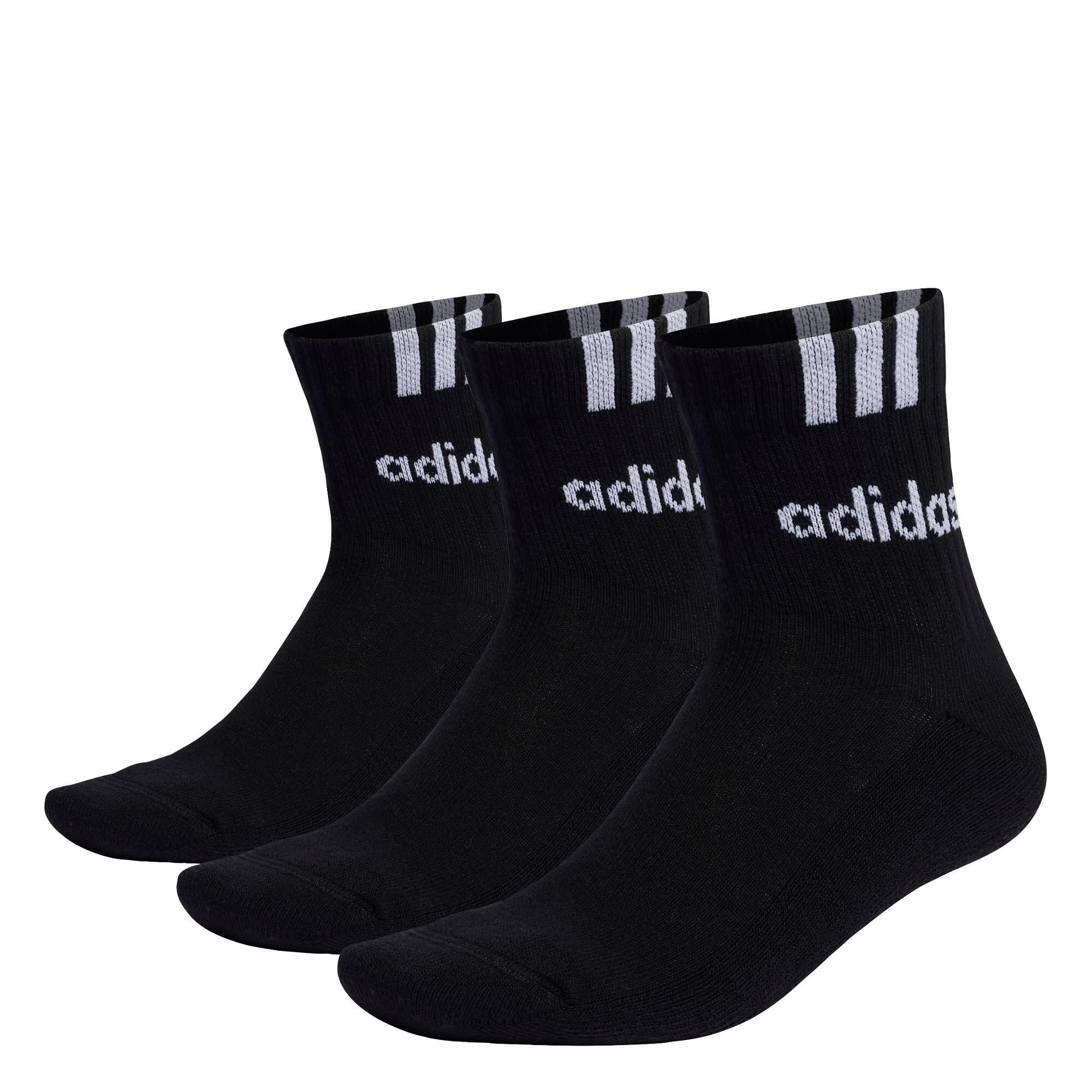 ADIDAS Ponožky 3-Stripes Linear Half-Crew Cushioned – 3 páry