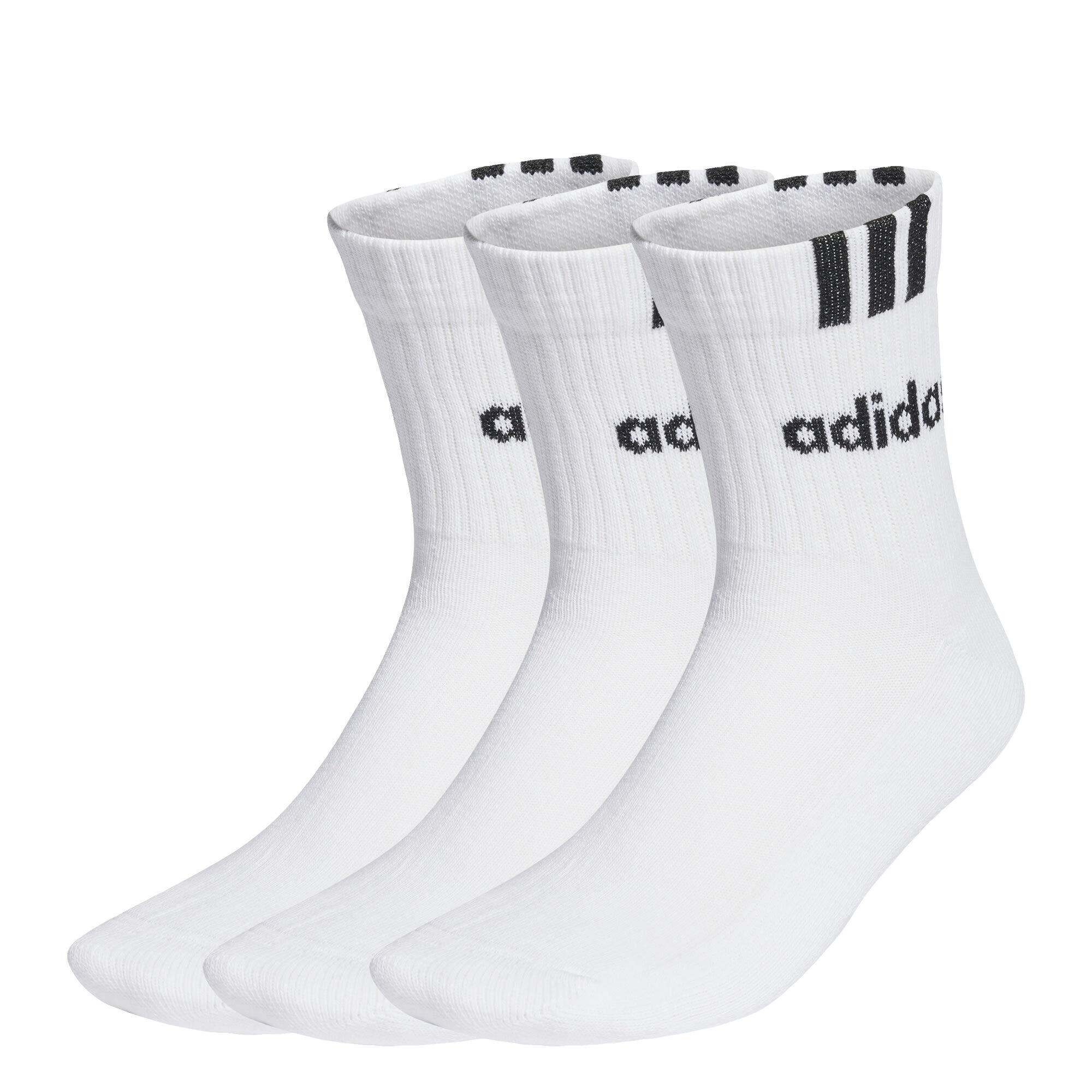 Set de 3 perechi de șosete Linear Half-Crew cu amortizare și 3 dungi