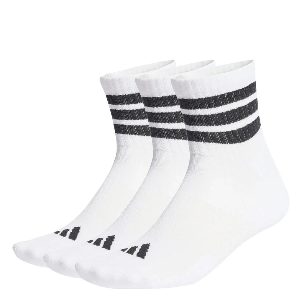 3 STRIPES CUSHIONED SPORTSWEAR MID CUT SOCKS 3 PAIR PACK