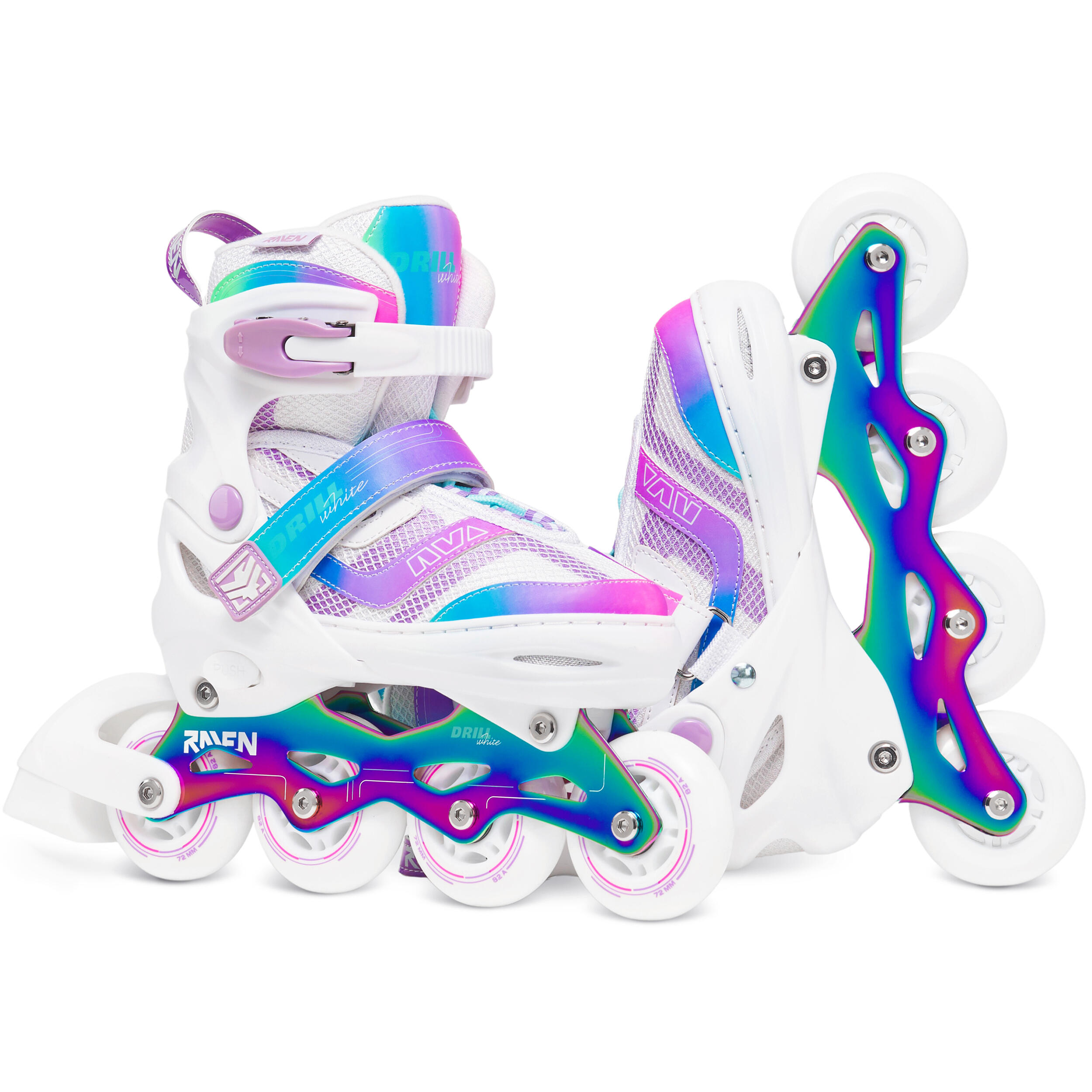 Patins de rodas e patins de hóquei ajustáveis 4 em 1 Raven Drill 2/7