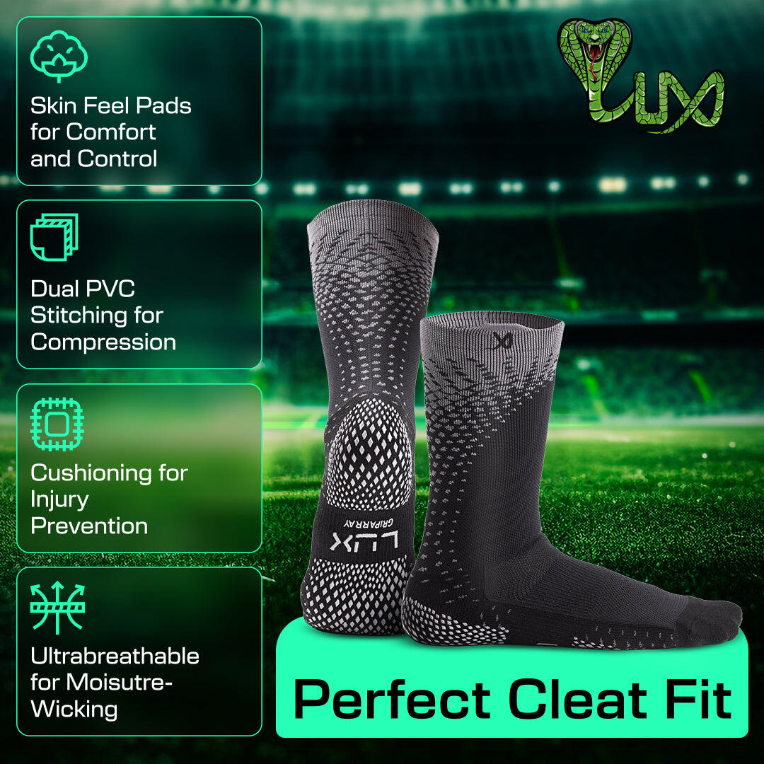 ProCleat Performance Grip Sokken – Kuitlengte – Zwart – Volwassen maat (EU 4/7