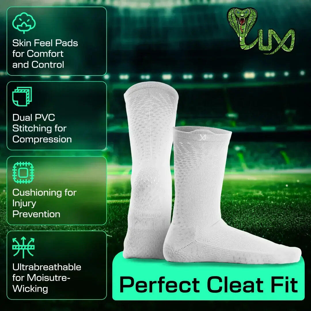 ProCleat Performance Grip Sokken – Kuitlengte – Wit – Volwassen maat (EU 39–46 2/7