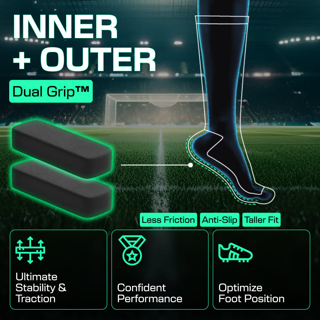 Fußball-Grip-Socken, knielang, Weiß, Erwachsenengröße, rutschfeste 4/7