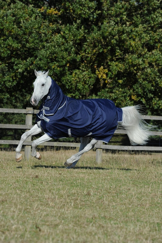 Coberta exterior para cavalo impermeável com capuz completo Bucas Freedom Turnou 3/3