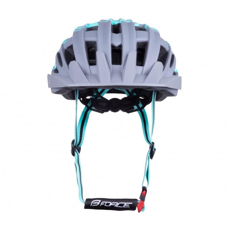 Capacete Force Corella MTB cinza/turquesa 3/5