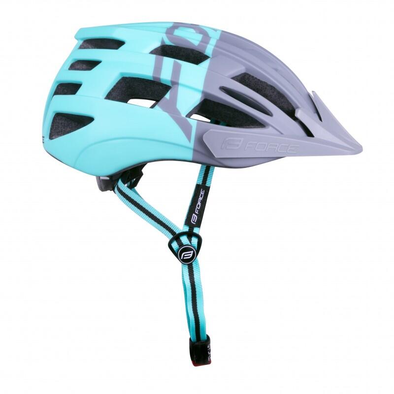 Capacete Force Corella MTB cinza/turquesa 2/5