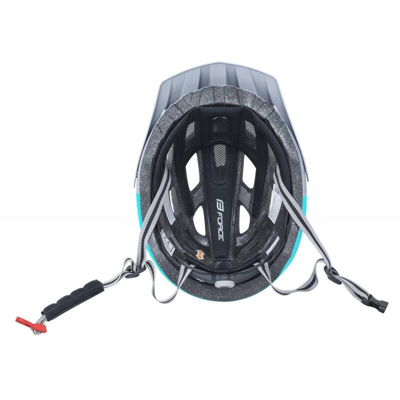 Capacete Force Corella MTB cinza/turquesa 5/5