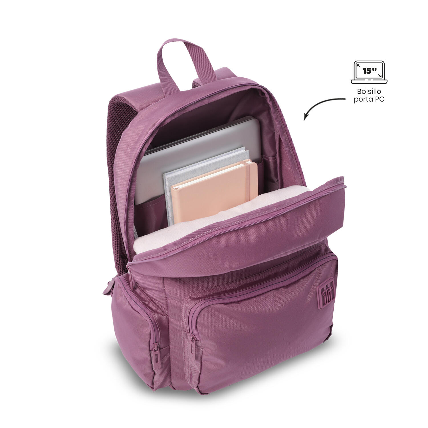 Totto Mochila ejecutiva Kobe Grape Nectar Poliéster 31.5 x 43.5 x 14 cm 5/5
