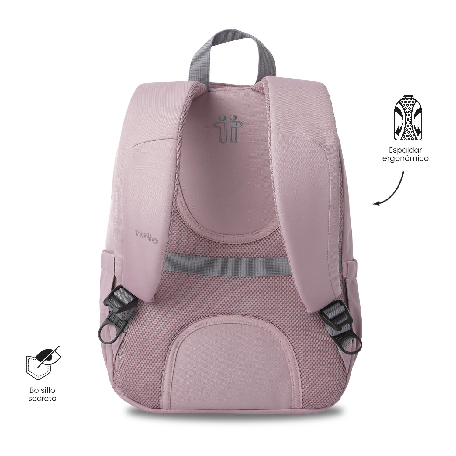 Totto Mochila urbana Goctal 3.0 Zephyr/Alloy Poliéster 32.5 x 44 x 18 cm 4/5
