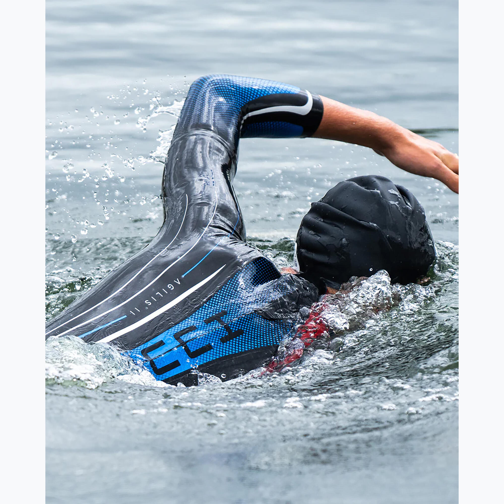 Pianka triathlonowa męska HUUB Agilis II 3:5 mm metalic blue 6/7