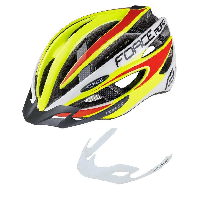 Casca Force Road, fluo/alb/rosu S-M 54-58 cm