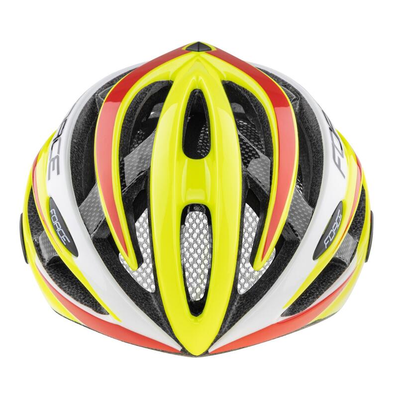 Casca Force Road, fluo/alb/rosu S-M 54-58 cm