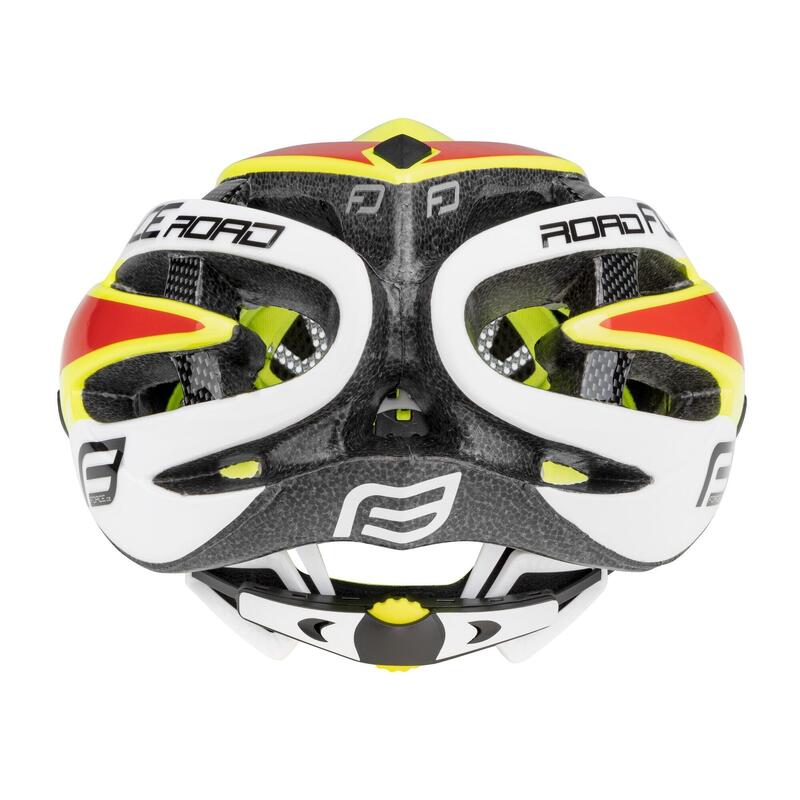 Casca Force Road, fluo/alb/rosu S-M 54-58 cm