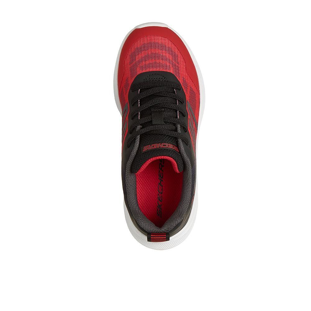 Zapatillas Skechers Niño Microspec Velocity Rojo Negro 3/4