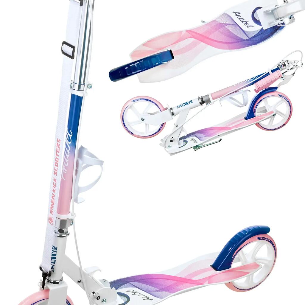 Тротинетка Raven Anabel Navy/Pink 200mm със спирачка звънец i държач за бутилка