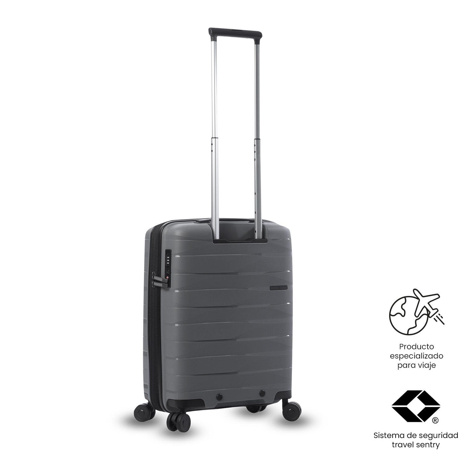 Totto Maleta de cabina Glide Steel Gray Polipropileno 40.3 x 50 x 22.5 cm 5/5