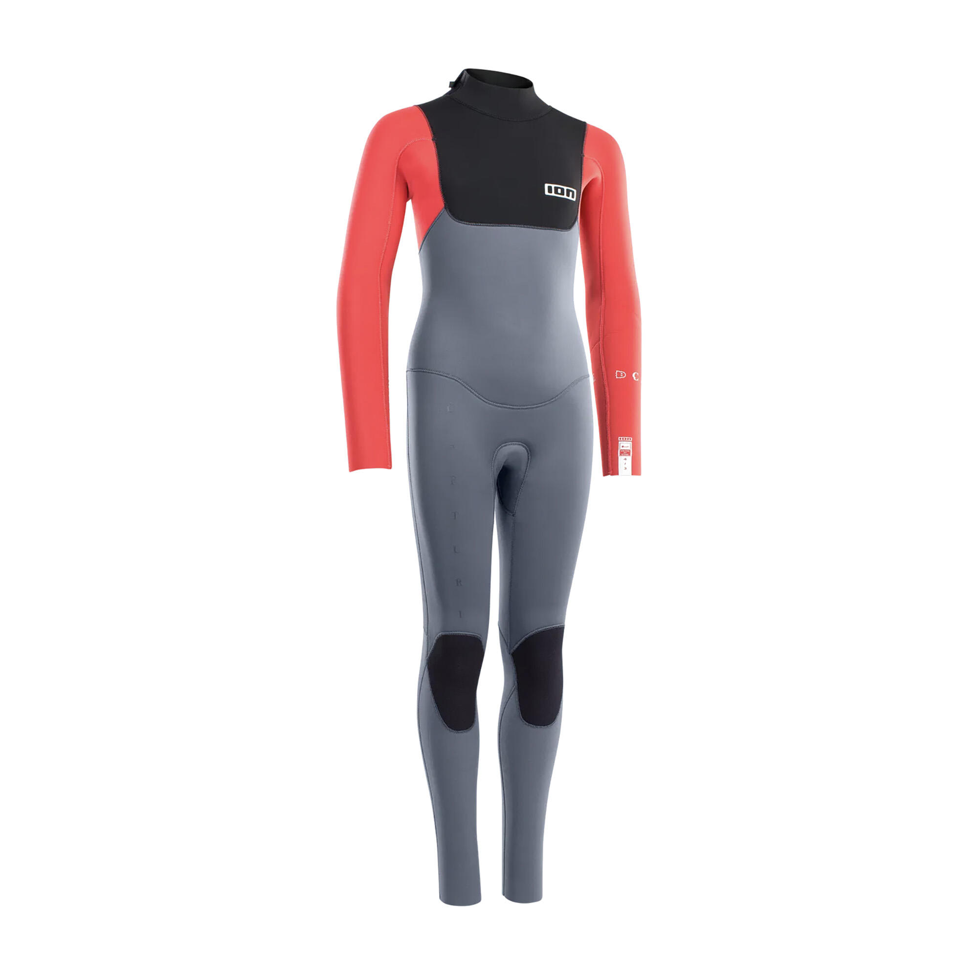 Pianka surfingowa dziecięca ION Capture 4/3 Back Zip Jr steel blue/red 5/5