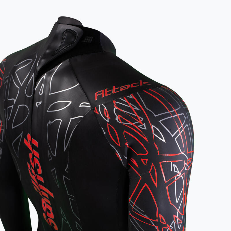 Costum de triatlon pentru bărbați sailfish Attack 7 4,5 mm negru/roșu