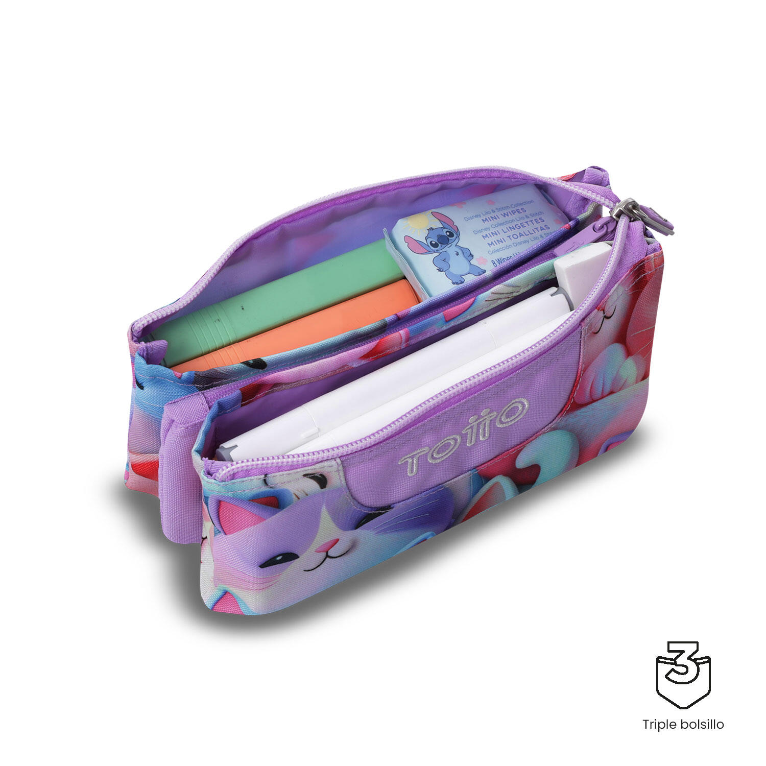 Totto Estuche escolar Tablero Mewsy 3D Poliéster 22 x 11 x 3.5 cm 3/4