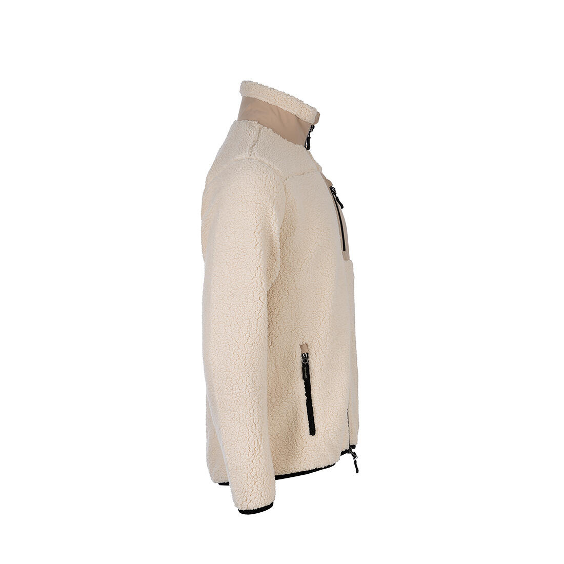 Veste polaire Sherpa pour homme blanche 2/6