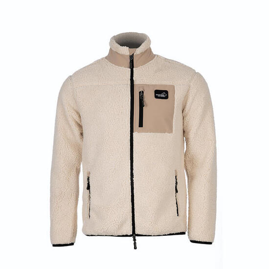 Veste polaire Sherpa pour homme blanche