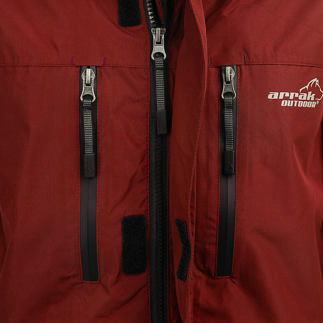Veste de pluie pour homme rouge foncé 5/6