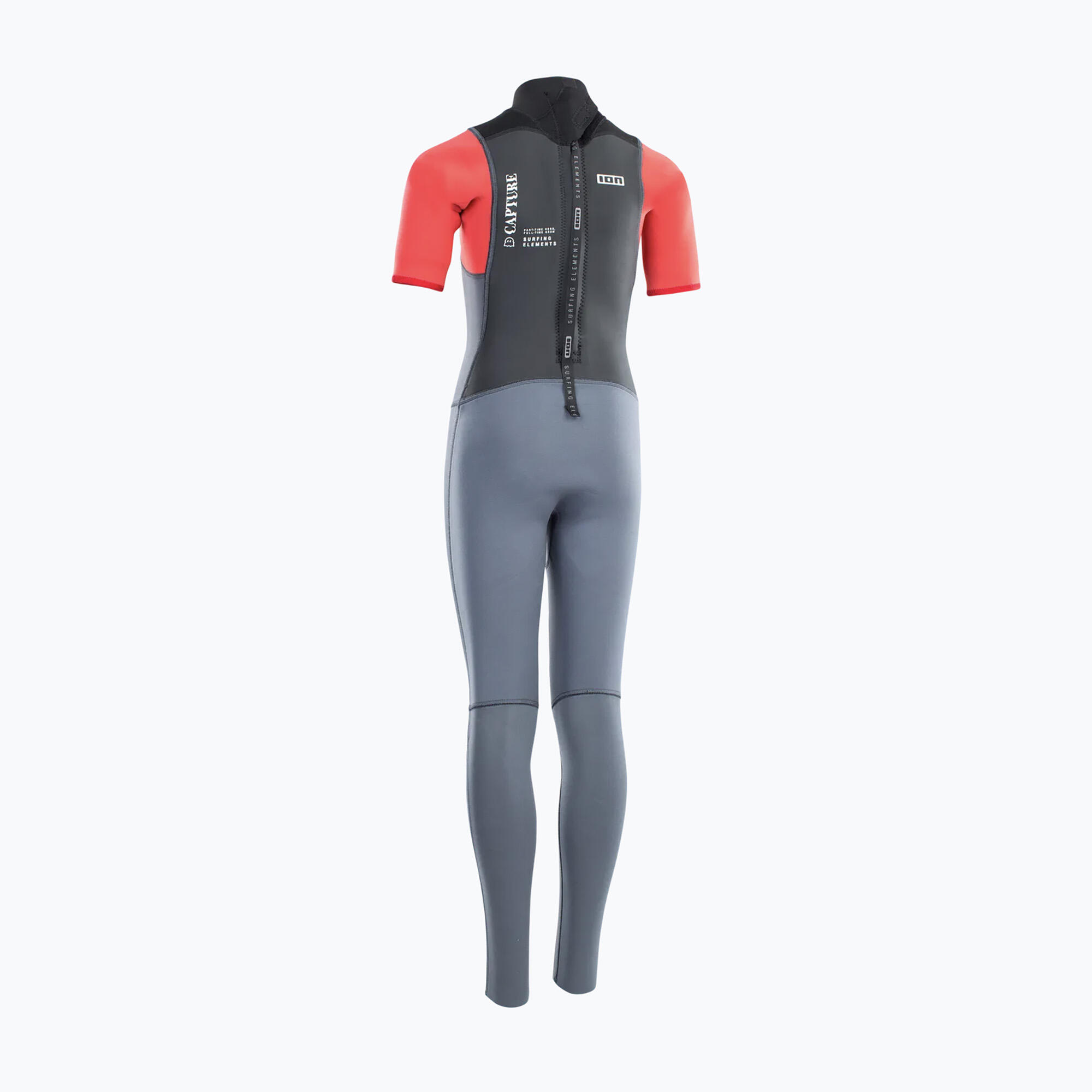 Pianka surfingowa dziecięca ION Capture 3/2 Back Zip Jr steel blue/red 2/3