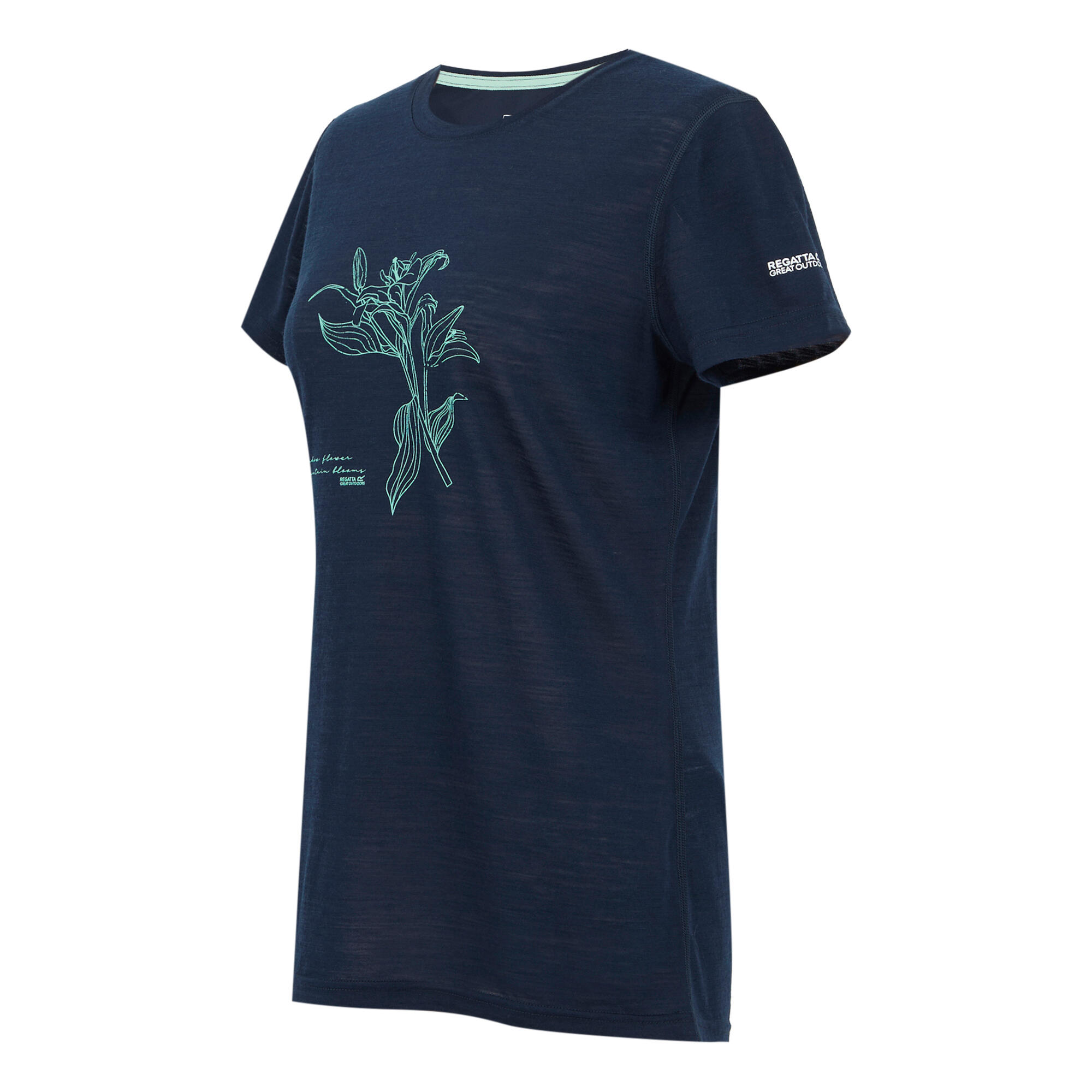 Tshirt Manches Courtes Motif/style Floral ESCADE Femme (Bleu Marine Imprimé 3/5