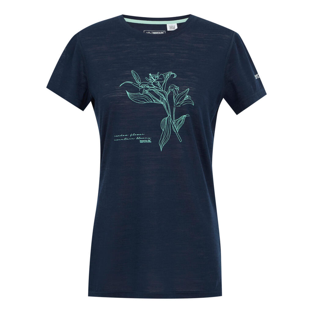 Womens/Ladies Escade Floral TShirt (Navy)