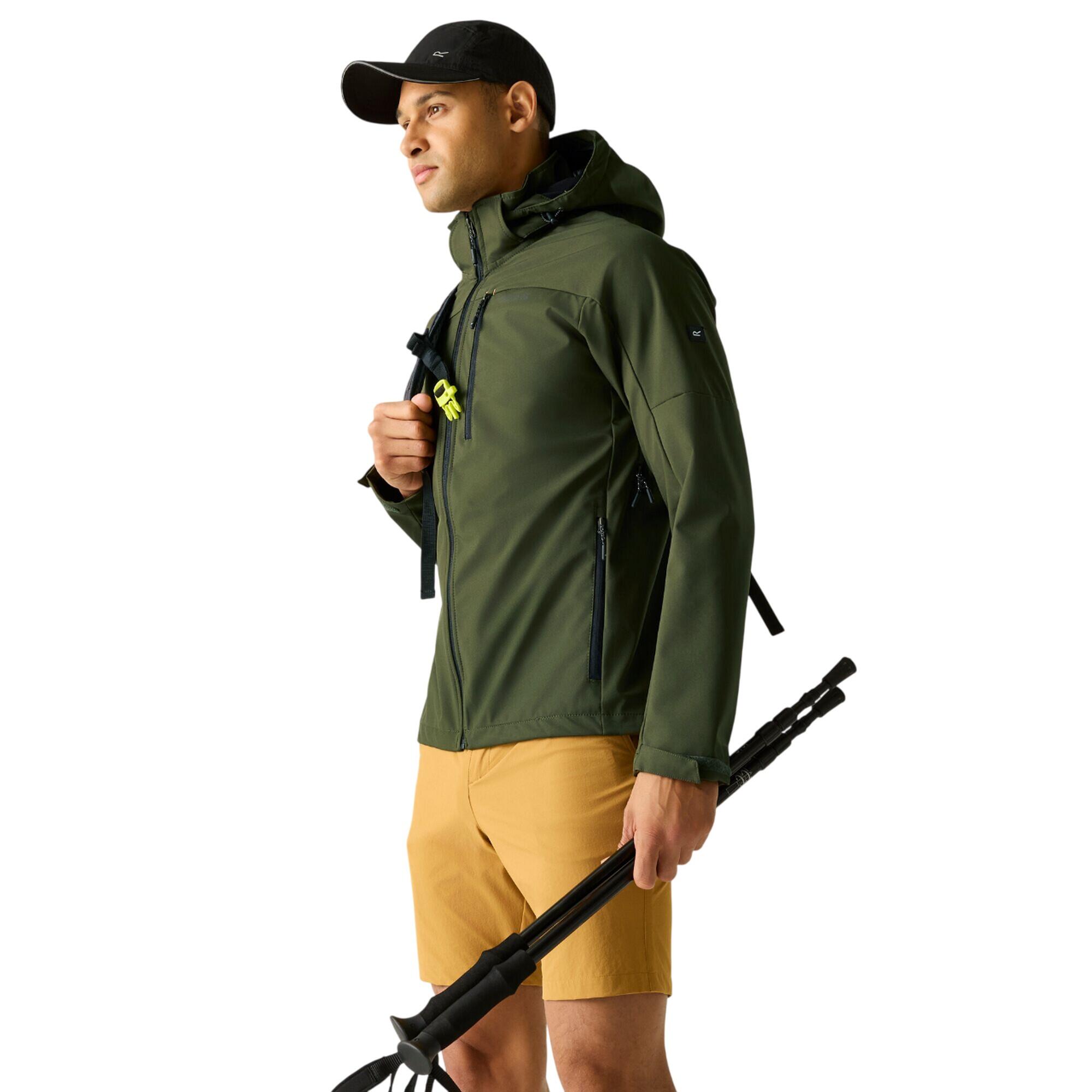 Veste Softshell Imperméable ARANA Homme (Kaki Foncé) 4/5
