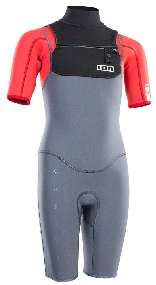Pianka surfingowa dziecięca ION Capture 2/2 Shorty Back Zip Jr steel blue/red 1/3