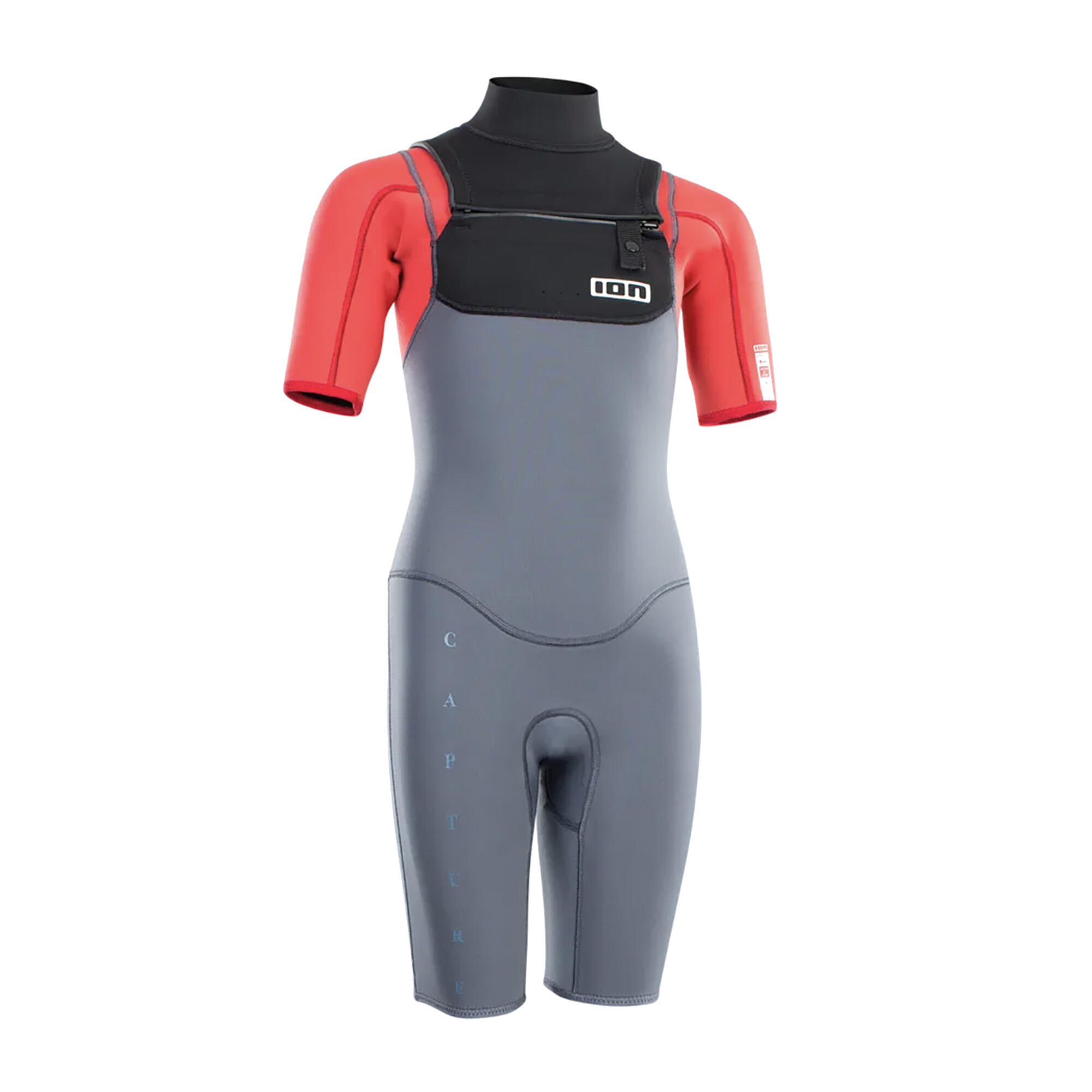 Pianka surfingowa dziecięca ION Capture 2/2 Shorty Back Zip Jr steel blue/red 3/3