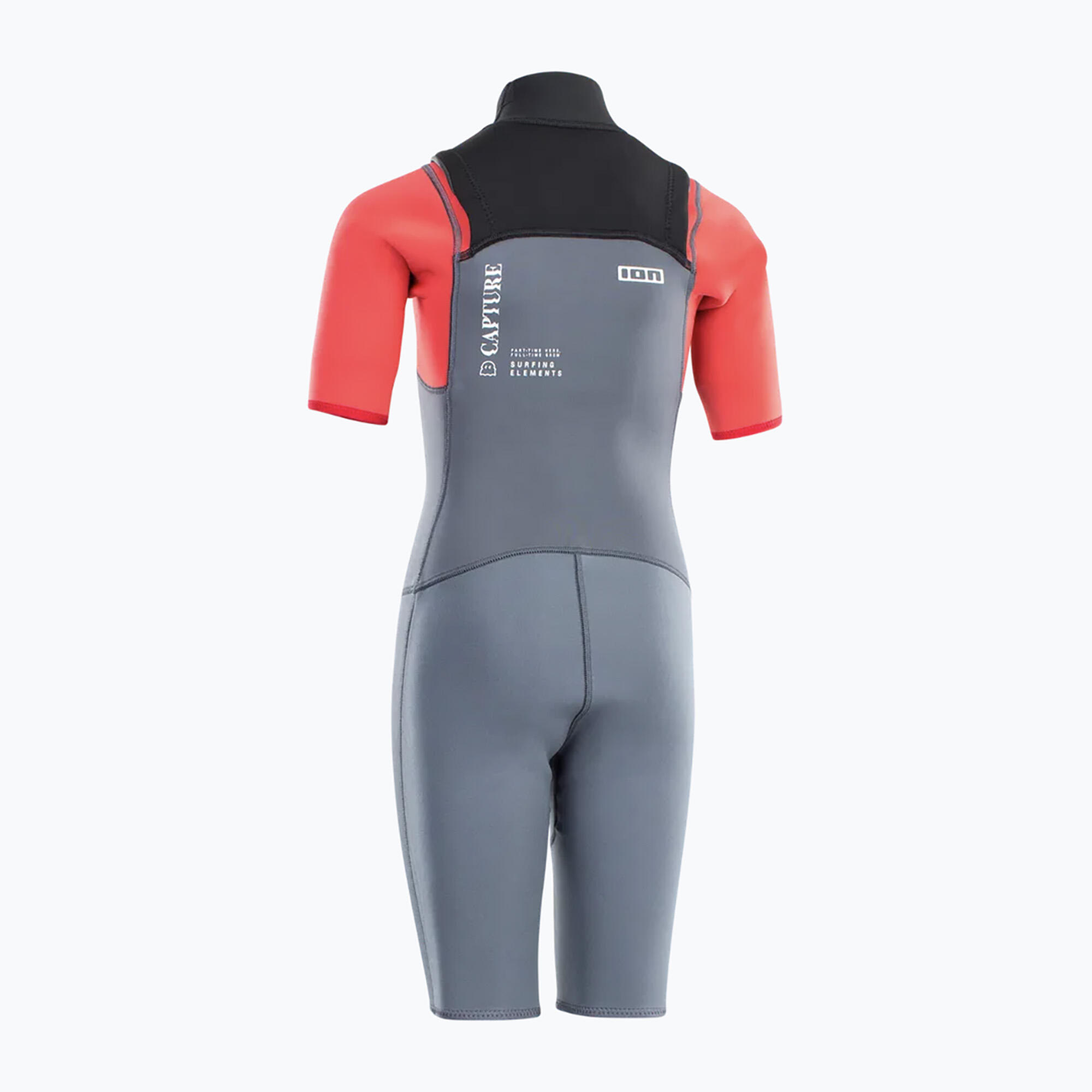 Pianka surfingowa dziecięca ION Capture 2/2 Shorty Back Zip Jr steel blue/red 2/3