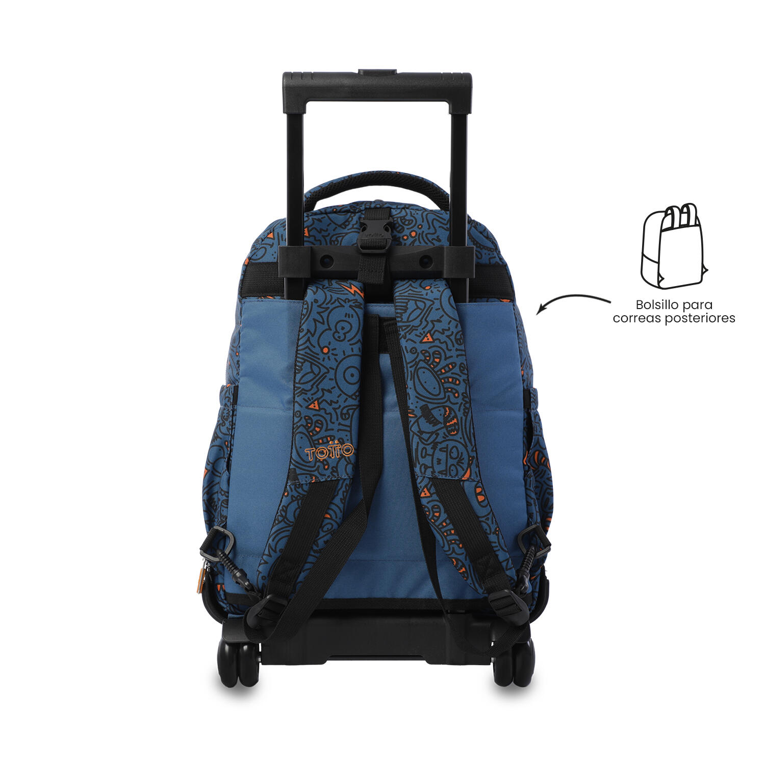 Totto Mochila escolar ruedas Tiza Desmontable Grafer Poliéster 32 x 45.5 x 18 c 4/5