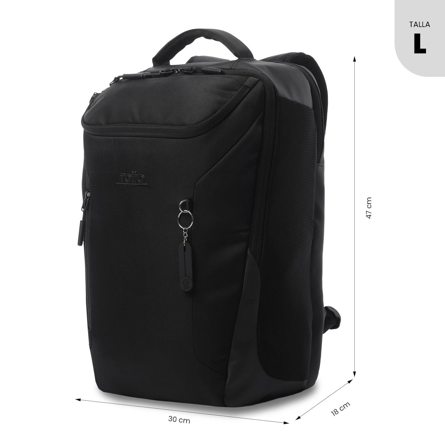 Totto Mochila ejecutiva Tork Negro/Black Poliéster 30 x 47 x 18 cm 3/5
