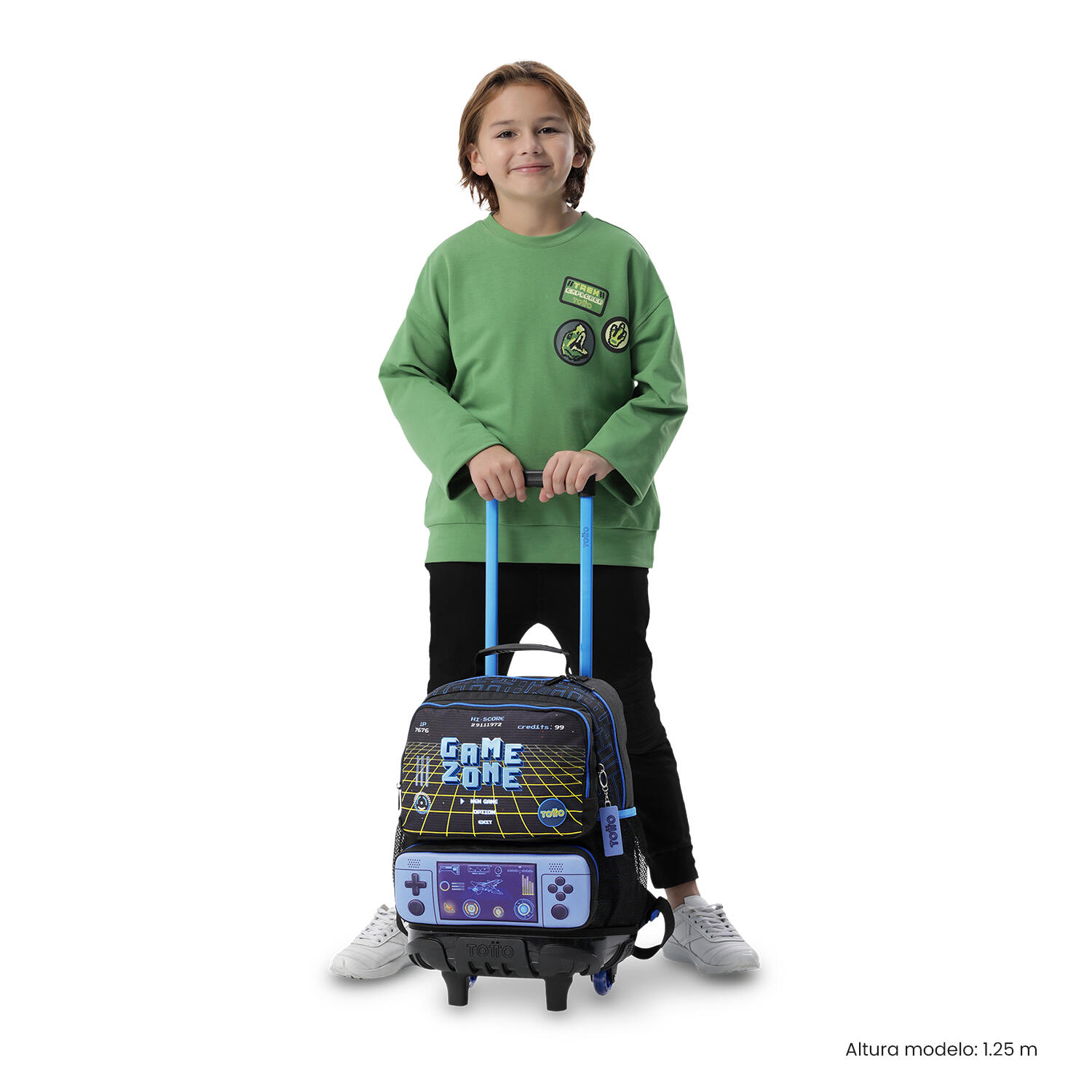 Totto Mochila infantil ruedas Vortex M Vortex Poliéster 29.5 x 41.5 x 19 cm 2/5