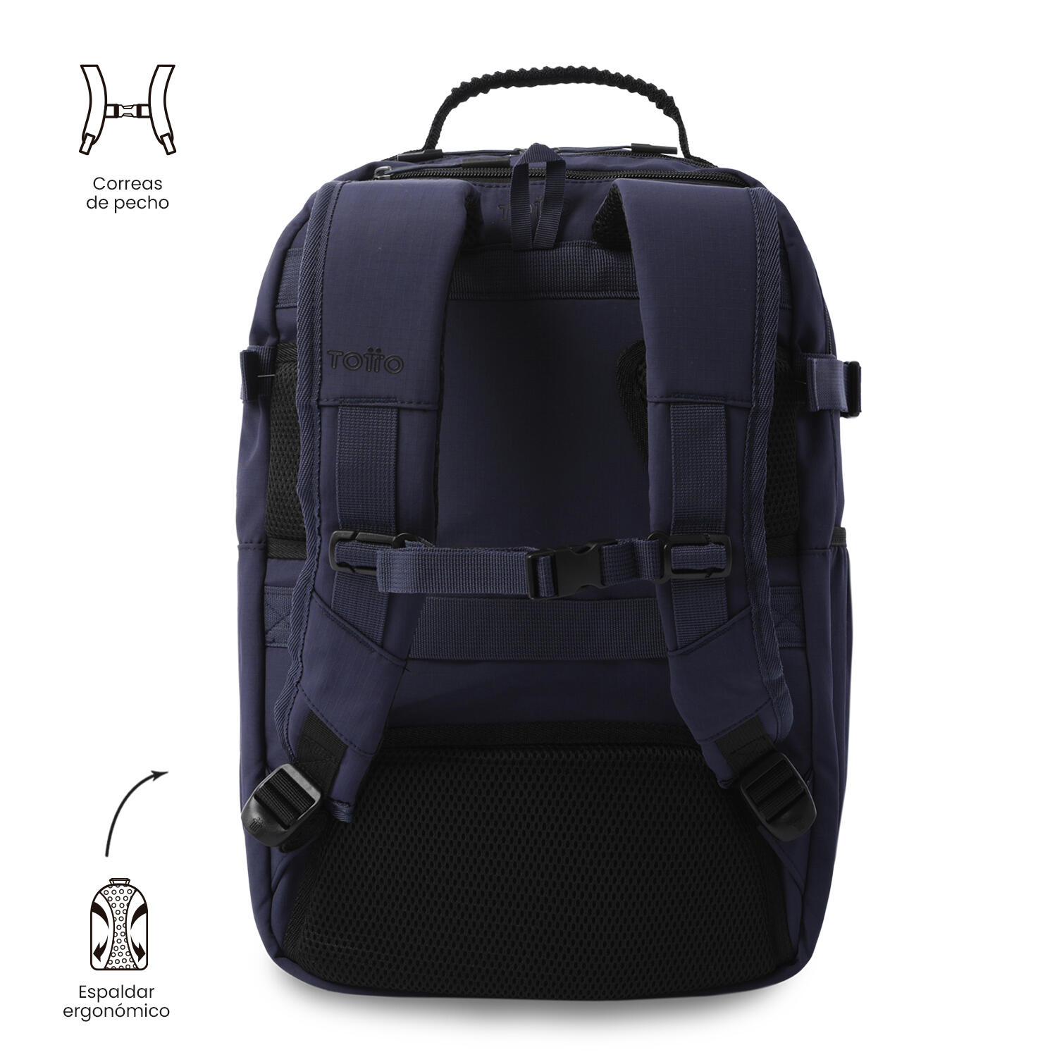 Totto Mochila ejecutiva Spa XL Azul/Negro Poliamida 31 x 46 x 20 cm 4/5