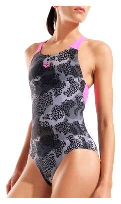 Arena Camo zwempak zwart/roze voor dames 3/5