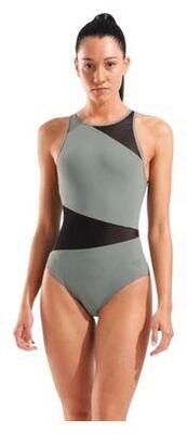 Costume da bagno Arena Mesh Angle Verde Donna