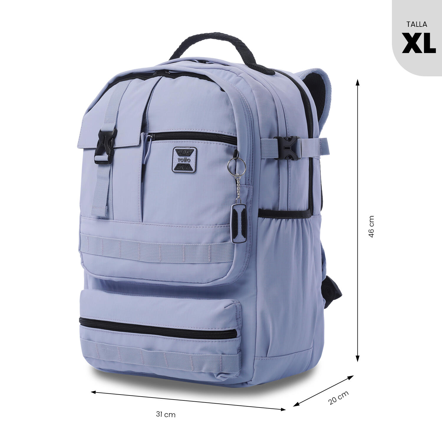 Totto Mochila ejecutiva Spa XL Morado/Negro Poliamida 31 x 46 x 20 cm 3/5