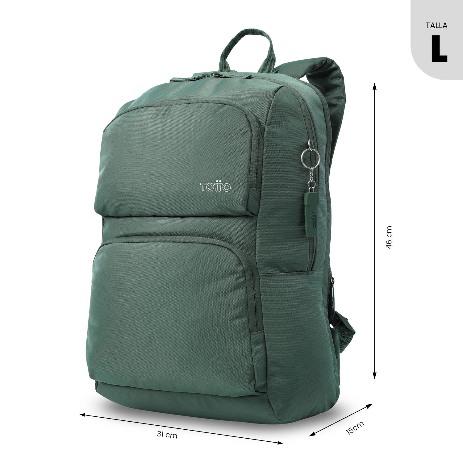 Totto Mochila urbana Cloud Dark Forest Poliéster 31 x 46 x 15 cm 3/5