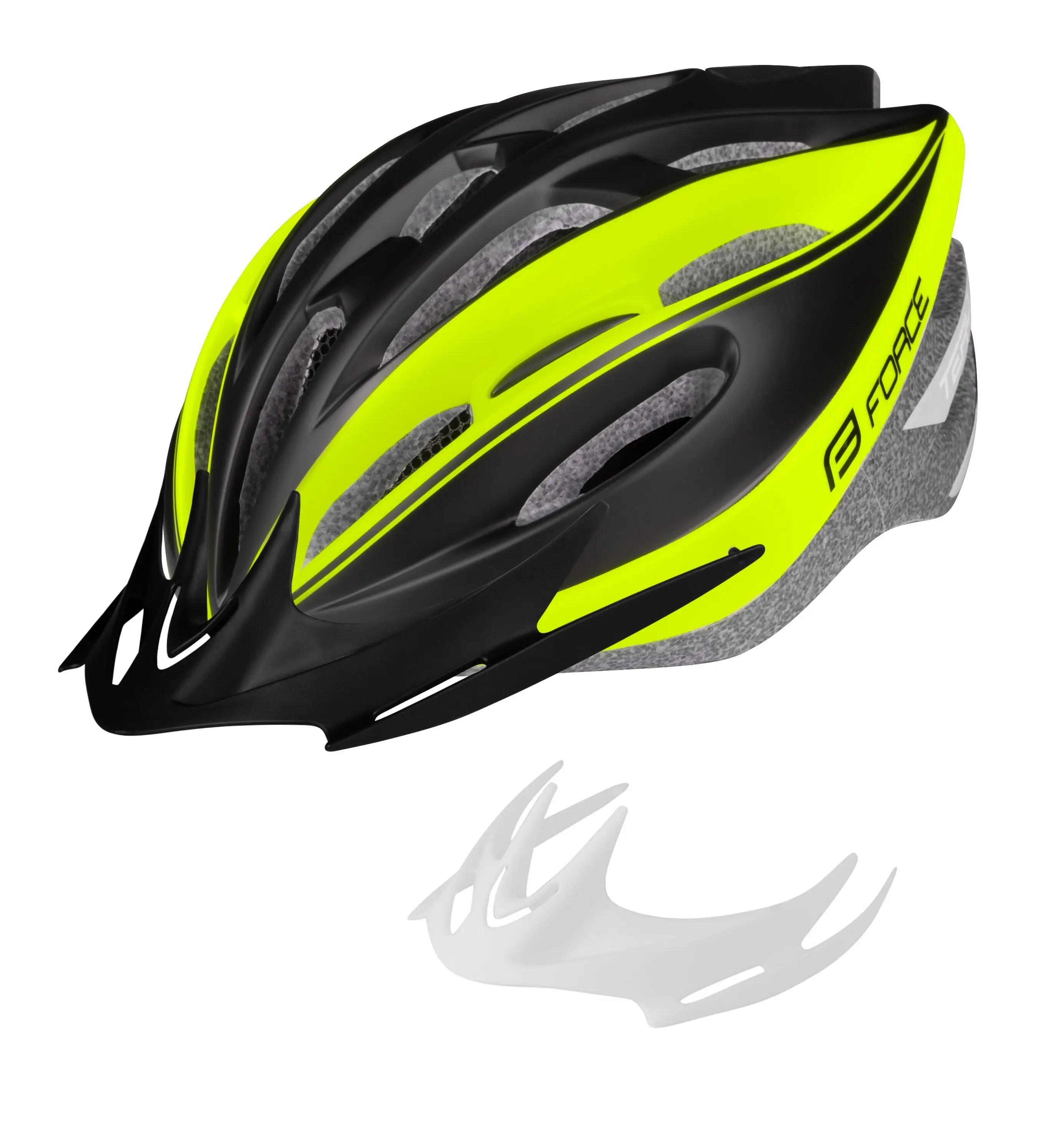 Capacete Force Terry Preto/Amarelo Fluorescente 3/5