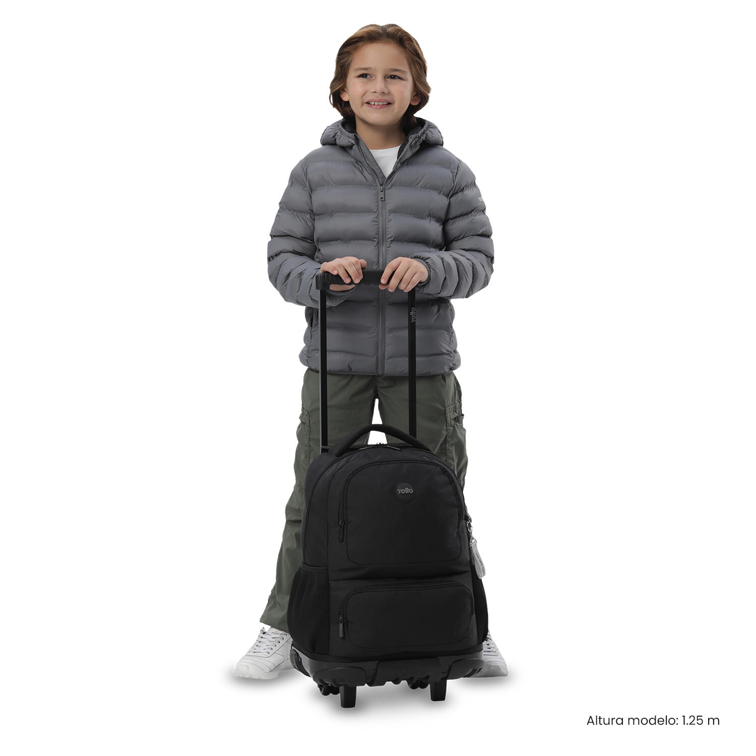 Totto Mochila infantil ruedas SKL L Negro/Black Poliéster 32 x 45.5 x 18 cm 2/5