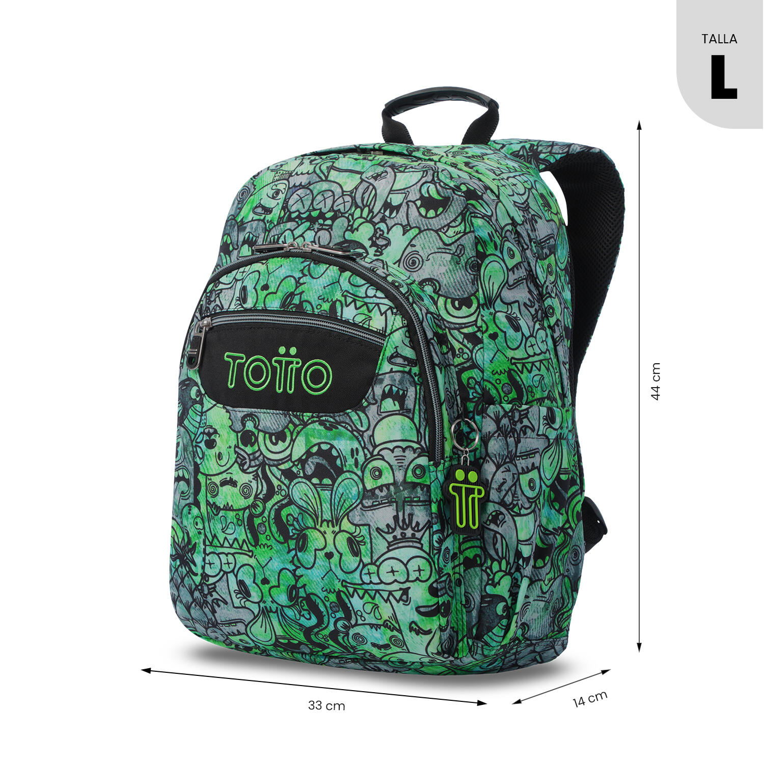 Totto Mochila escolar Acuareles Crew Poliéster 33 x 44 x 14 cm 3/5