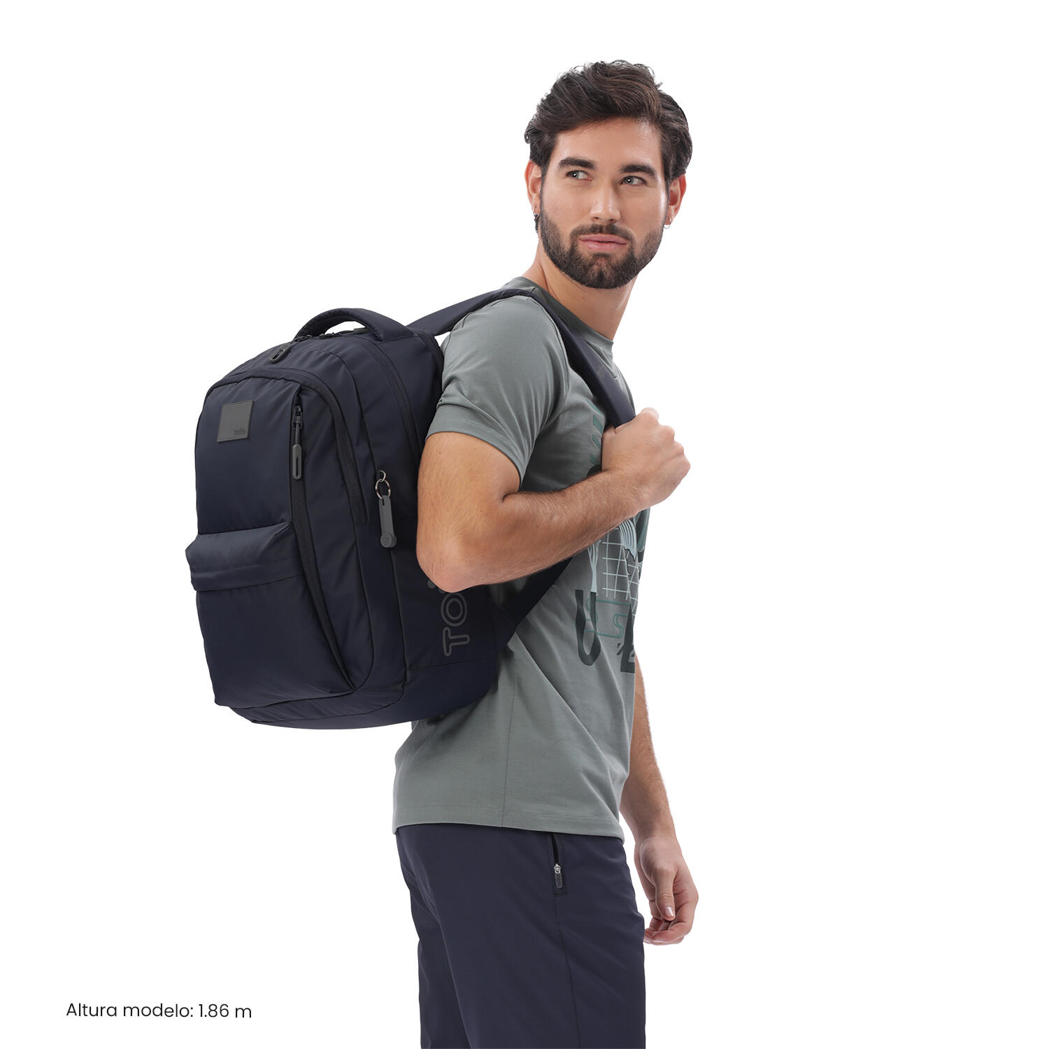 Totto Mochila ejecutiva Kick Salute/Steel Gray Poliuterano 30 x 44 x 19 cm 2/5